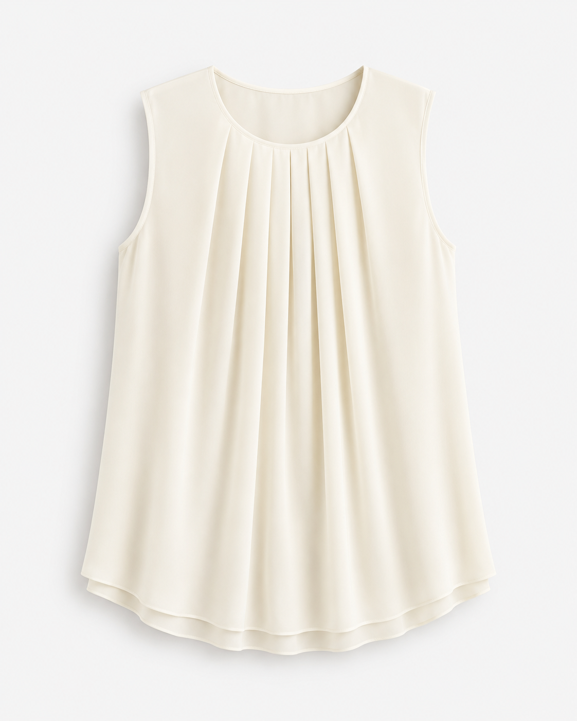 Elegant Pleated Sleeveless Blouse