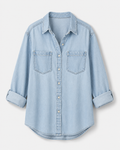 Relaxed Fit Washed Denim Shirt