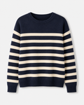 Striped Crewneck Knit Sweater